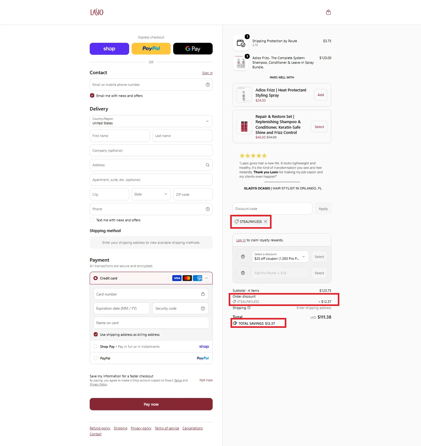 Lasioinc 10% off coupon